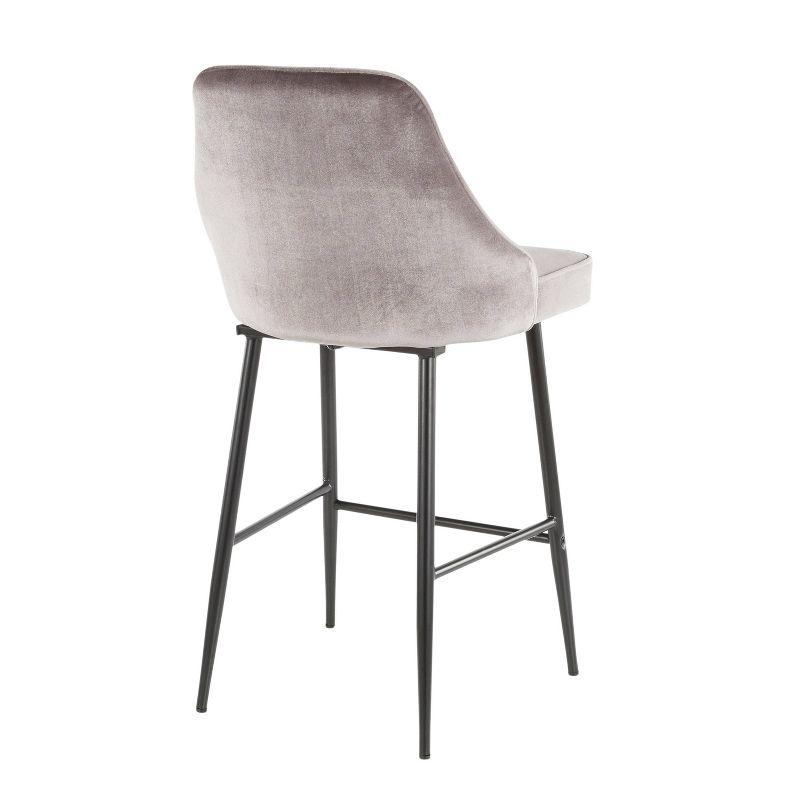 Upholstered Counter Stool with Metal Frame