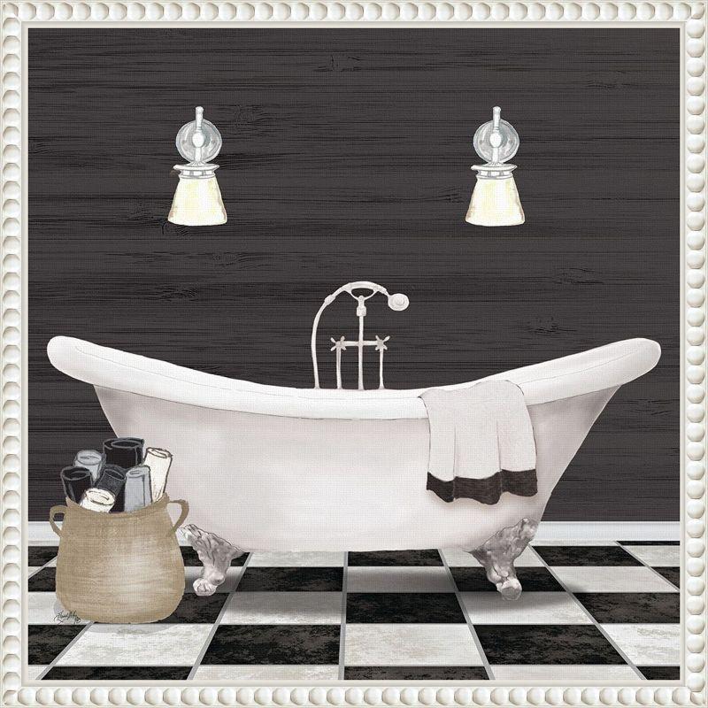 Amanti Art Modern Bathroom I by Elizabeth Medley Canvas Wall Art Print Framed 16 x 16-in.