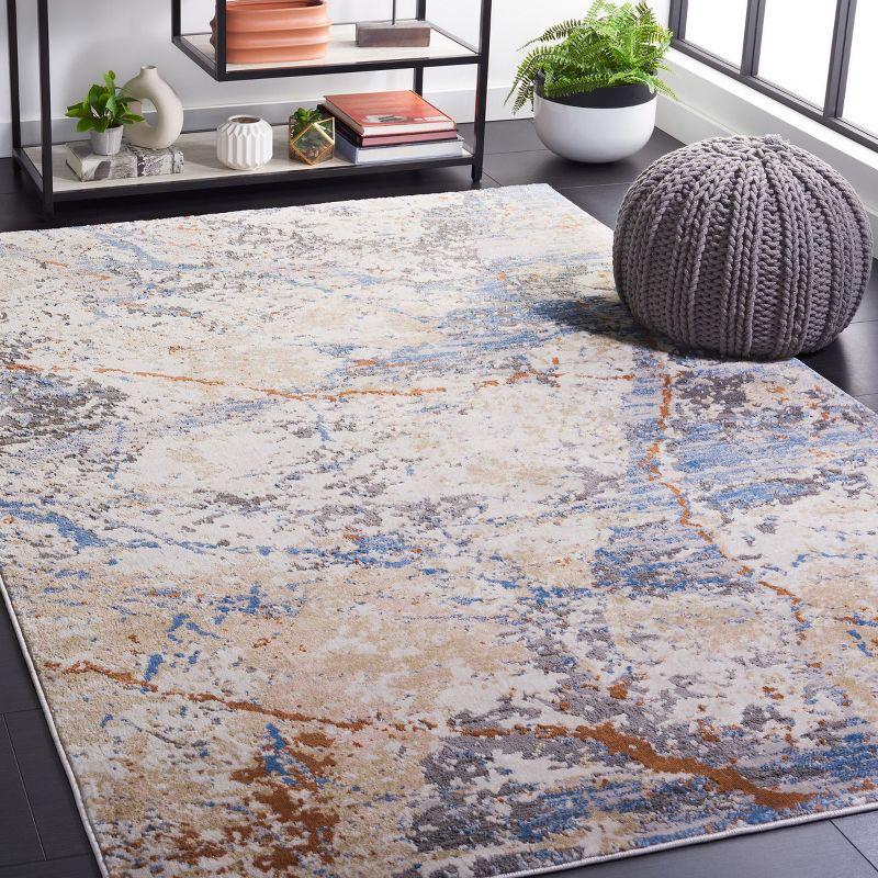 Eternal ETL230 Power Loomed Indoor Area Rug - Grey/Blue Gold - 5'3"x7'6" - Safavieh
