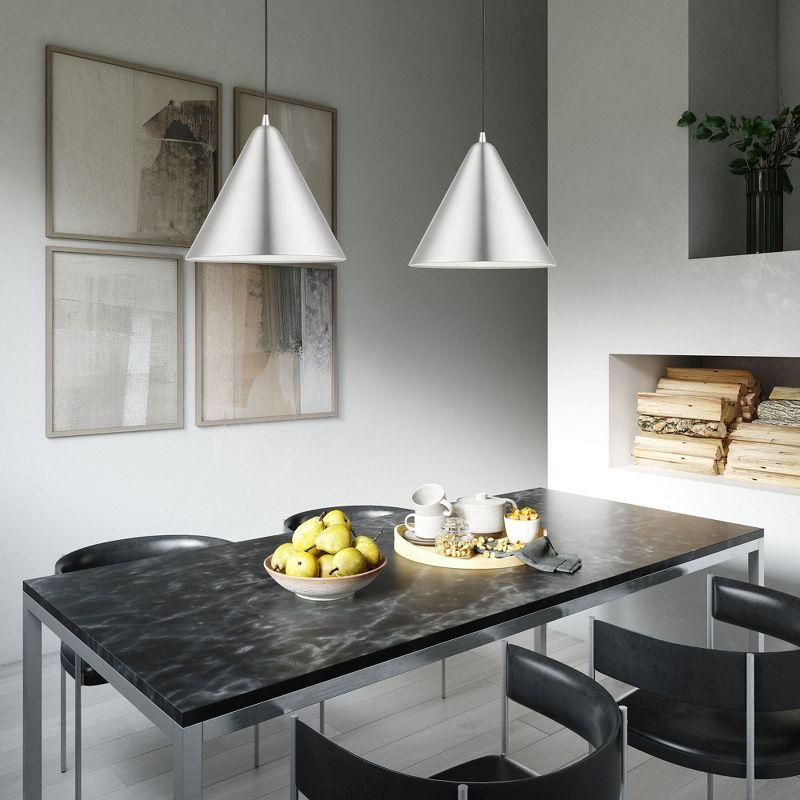 Livex Lighting Dulce 1 - Light Pendant in  Brushed Aluminum/Polished Chrome