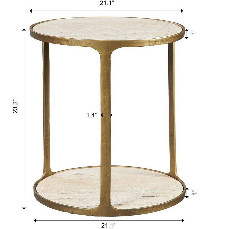 Uttermost Clench Brass Side Table