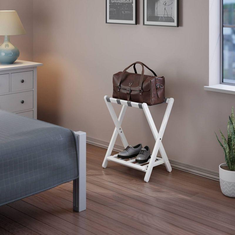 Folding Wood Luggage Rack