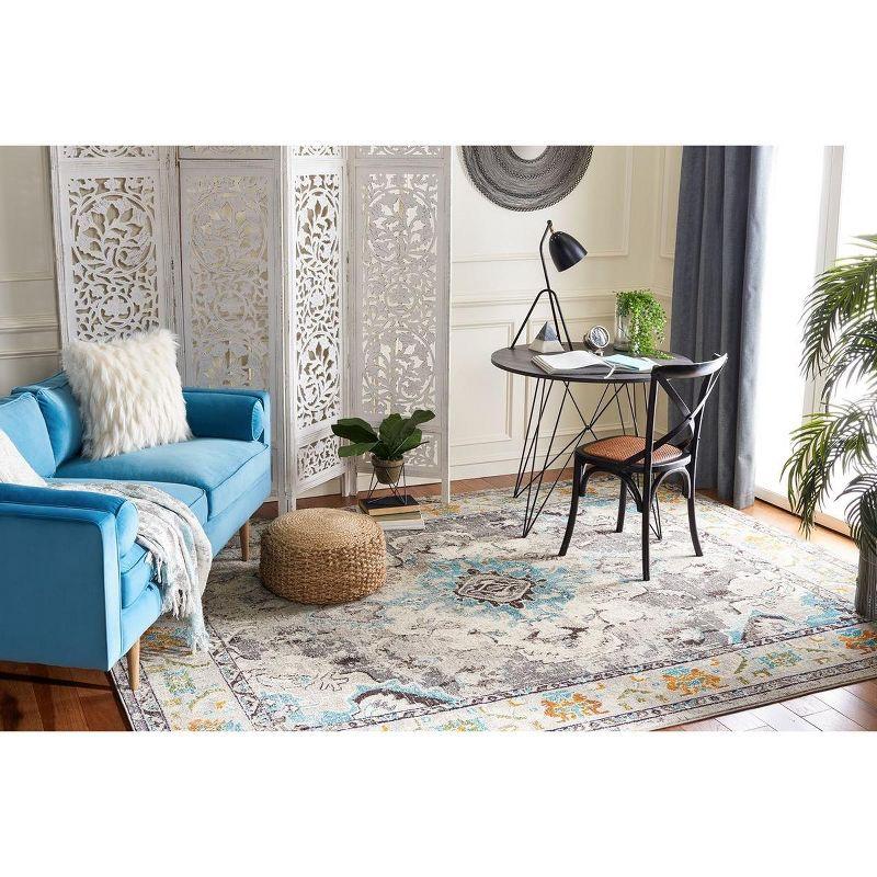 Monaco MNC243 Power Loomed Indoor Area Rug - Grey/Light Blue - 11'x15' - Safavieh.