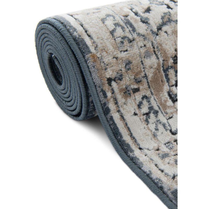 Unique Loom Chateau Collection Area Rug - Roosevelt (6' 1" x 9' Rectangle Slate Blue/Beige)
