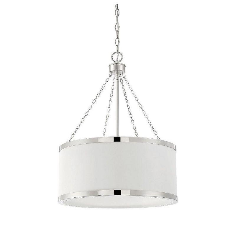 Savoy House Delphi 6 - Light Pendant in  White/Polished Nickel