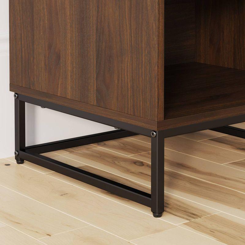 Nathan James Set of 2 Kensi Wood Herringbone Nightstands