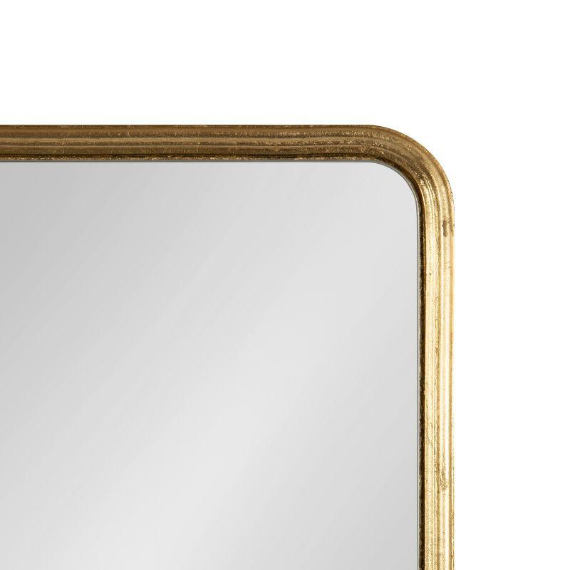 Elegant Gold Full-Length Wood Framed Rectangular Mirror