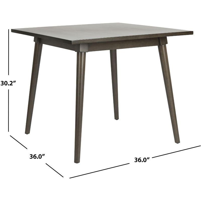 Simone Square Dining Table - DTB9200B - Grey Walnut - Safavieh