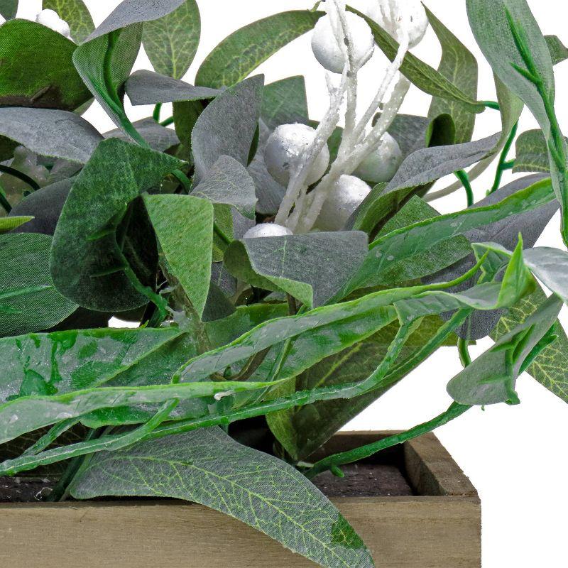 National Tree Company 22" Decorative Box Planter with Artificial Greenery: Indoor Use