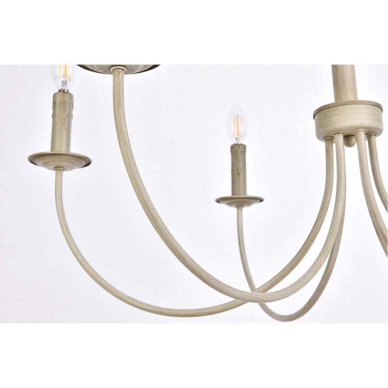 Elegant Lighting Nyomi 42-Inch Chrome Chandelier with Artistic Structure