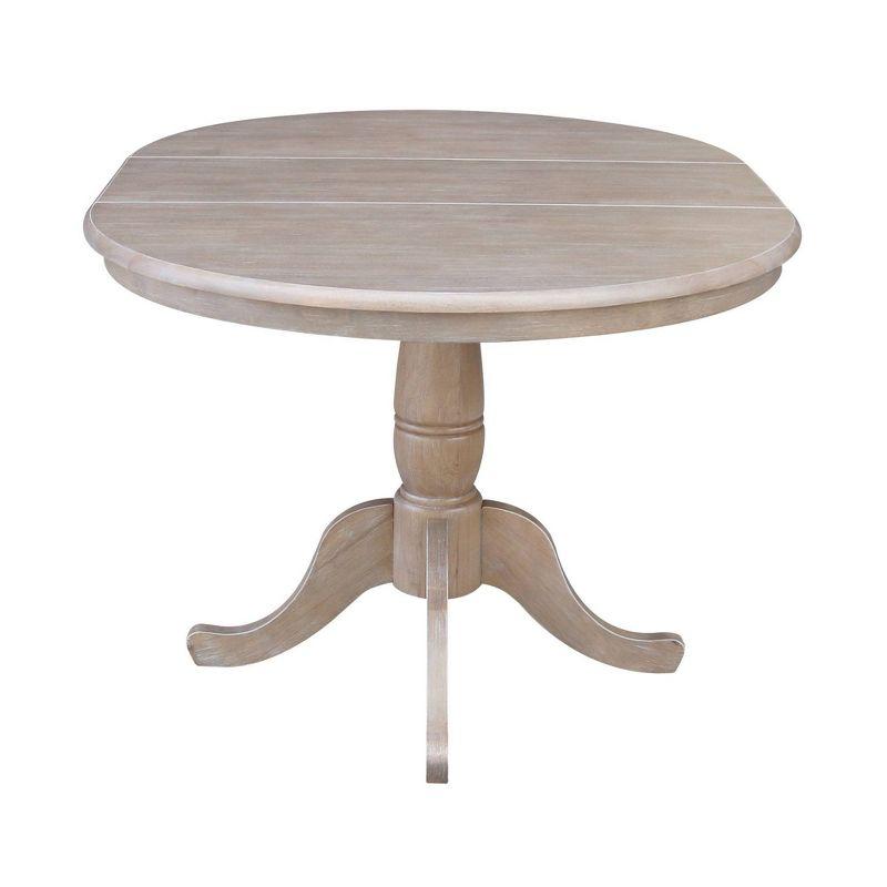 36" Round Dining Table with 12" Leaf - International Concepts