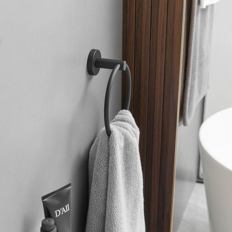 BWE 3-Piece Bath Hardware Set with Towel Ring and 2pcs Towel Hooks and Mounting Hardware Wall Mount