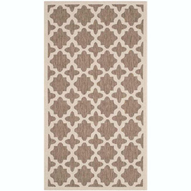 Reversible Black Synthetic 5' x 7' Easy-Care Area Rug