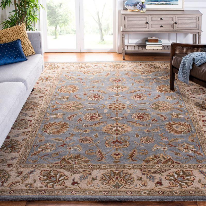 Royalty ROY343 Hand Tufted Area Rug - Blue/Beige - 7'x7' - Safavieh.