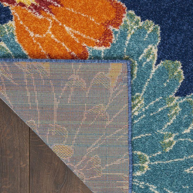 Nourison Allur Oversized Flowers Indoor Area Rug Navy Multicolor 7'10" x 9'10"
