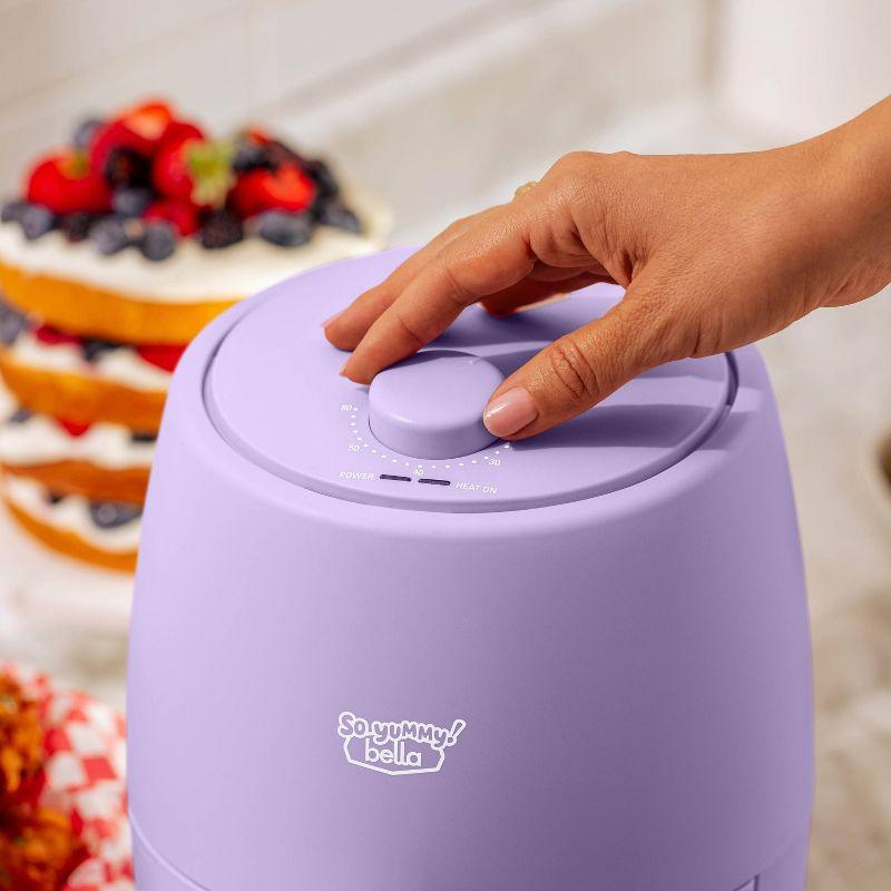 So Yummy by bella 2qt Air Fryer Lavender: 1200W Electric Fryer, Dishwasher-Safe Parts, 1-Year Warranty, 4lb Capacity