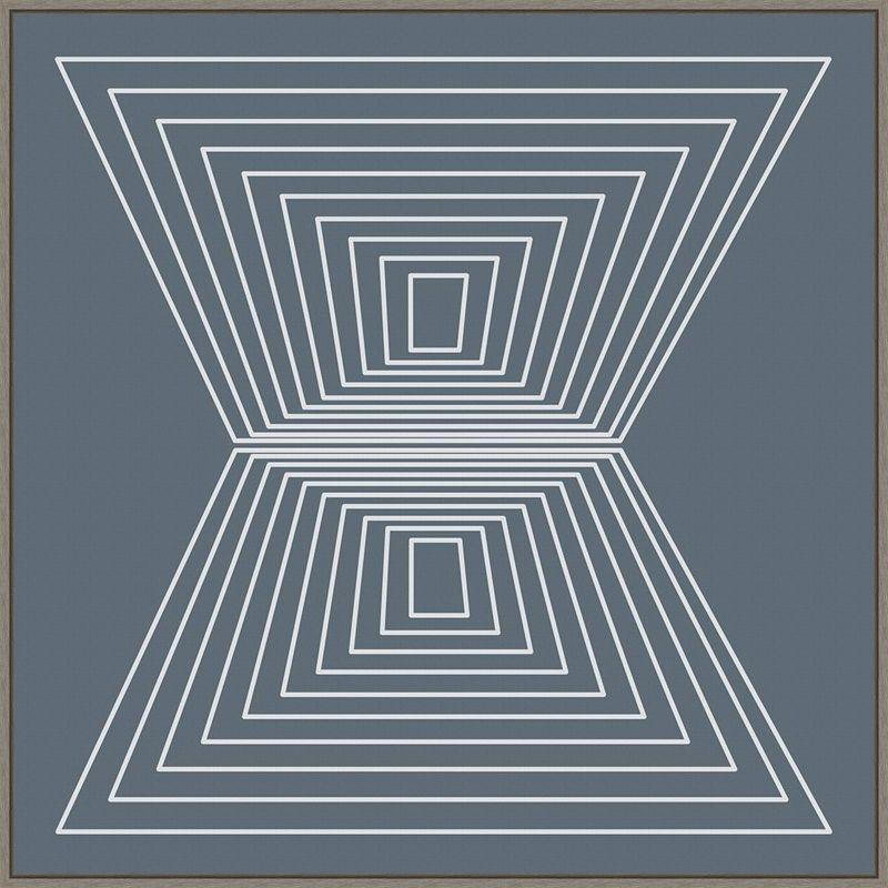 32" x 32" Gray and White Geometric Canvas Wall Art