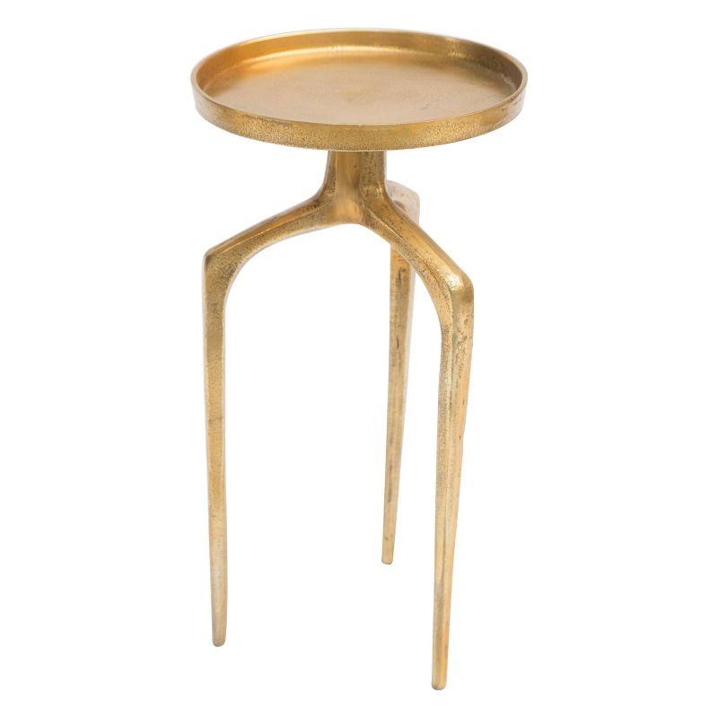 Set of 2 Modern Round Nested Table Antique Gold - Zm Home