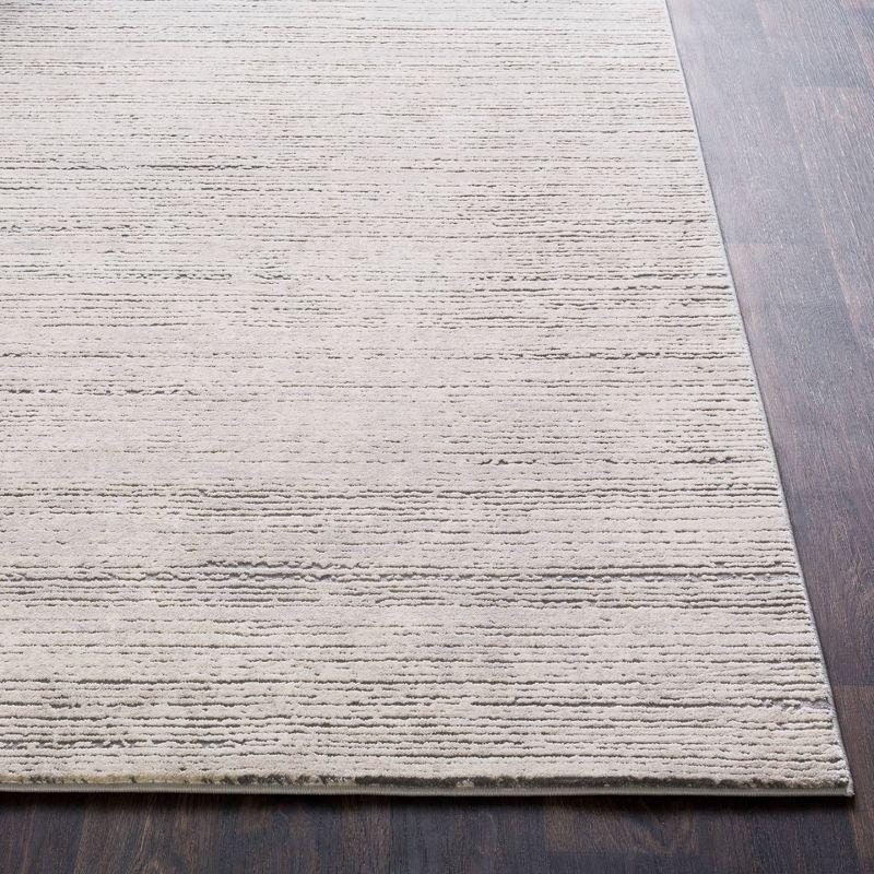 Modern Elegance Gray Wool Blend 6'7" x 9'6" Stain-Resistant Rug