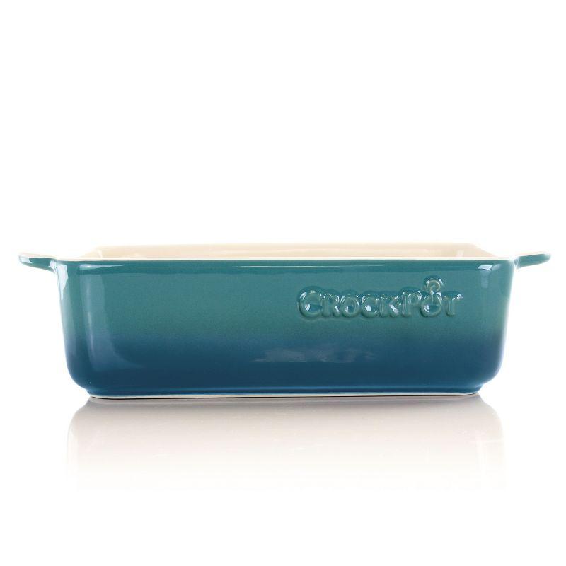 Teal Rectangular Stoneware Bake Pan, 1.25-Quart