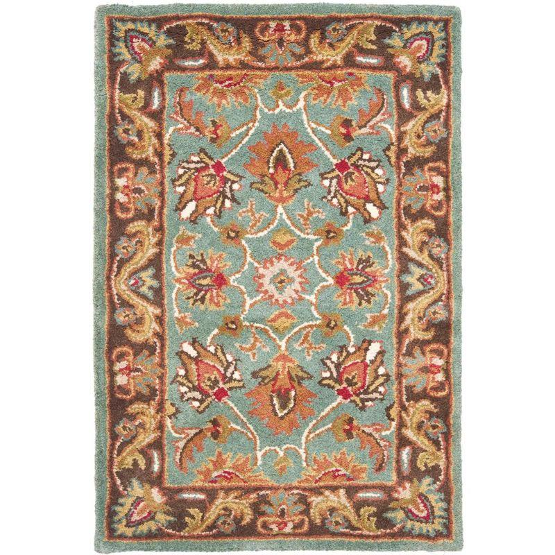 Heritage HG812 Handmade Accent Rug - 2'3"x4' - Blue/Brown - Safavieh
