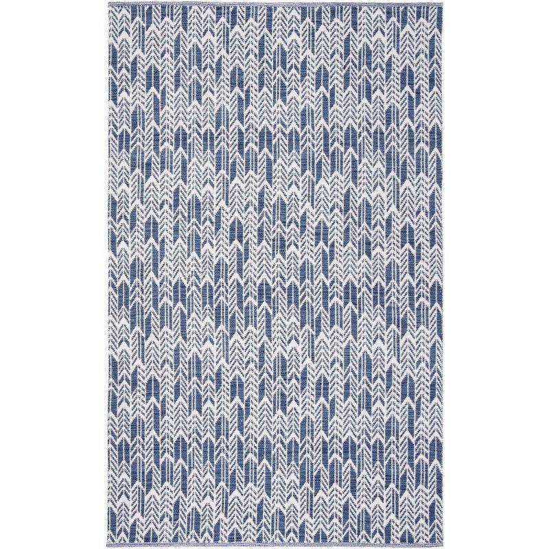 Montauk MTK609 Hand Woven Indoor Area Rug - Navy/Ivory - 5'x8' - Safavieh