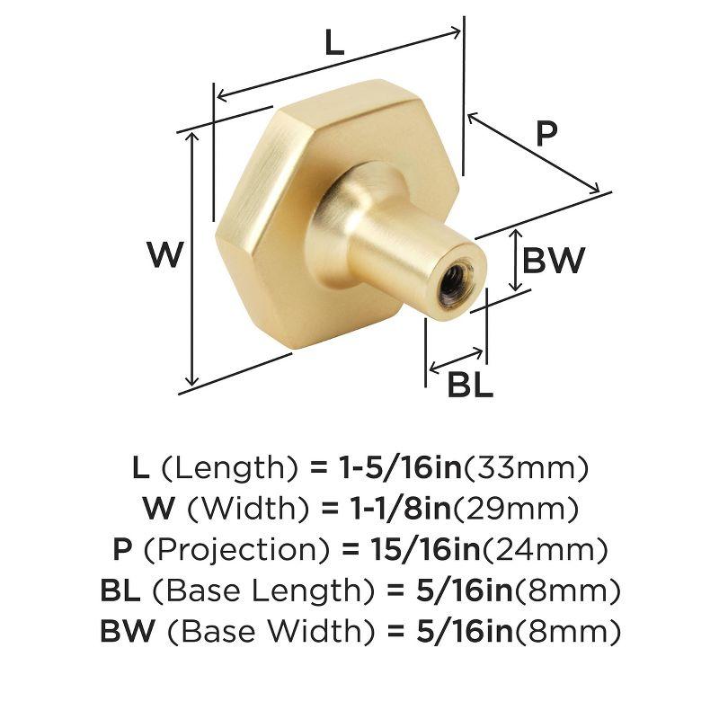 Accents 1 5/16" Length Geometric Knob Multipack (Set of 2)