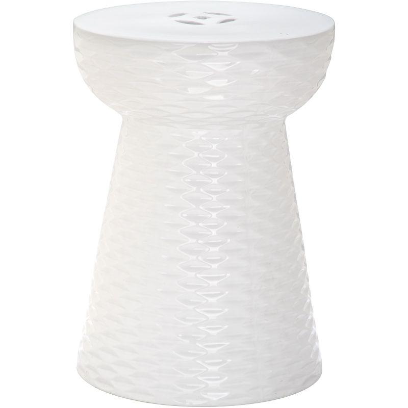 Daphne Garden Stool - Indoor/Outdoor - ACS4523 - White - Safavieh