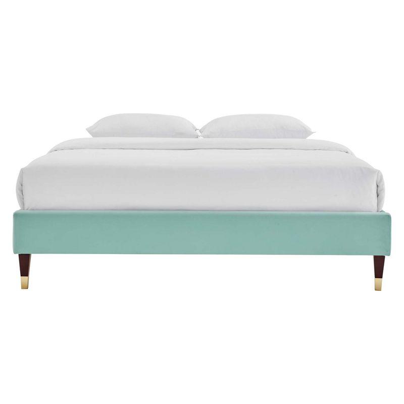 Modway Harlow Queen Performance Velvet Platform Bed Frame
