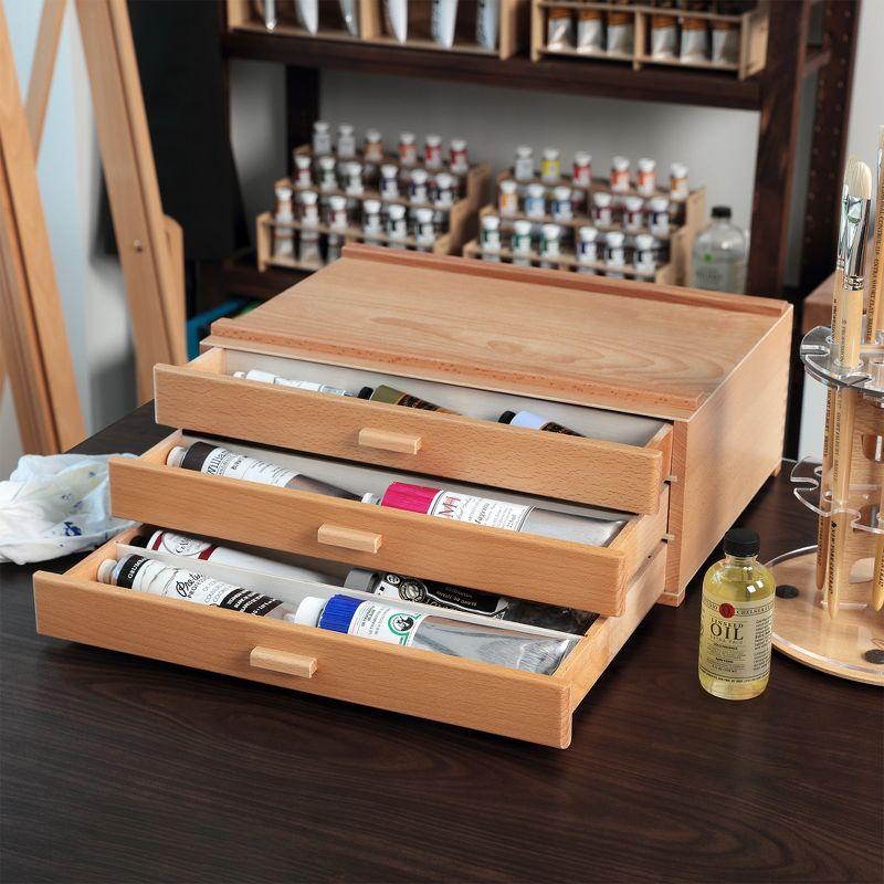 HG Art Concepts Artists Storage Chests - Premium Studio Organizer for Paint Tubes, Brushes, Pencils, Markers, & More!