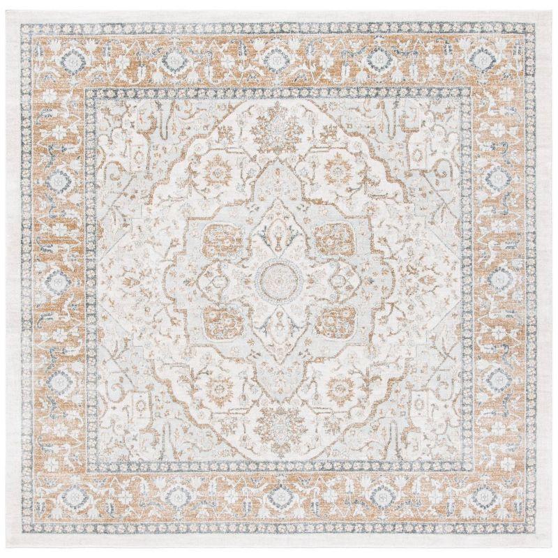 Isabella ISA936 Power Loomed Area Rug - Cream/Beige - 6'7"x6'7" - Safavieh