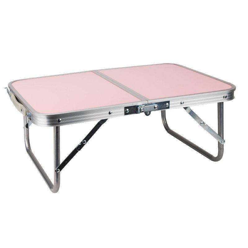 Folding Lap Tray Desk Pink - Mind Reader: Portable Foldable Lap Desk for Laptop & Eating, MDF & Aluminum, No Assembly Required