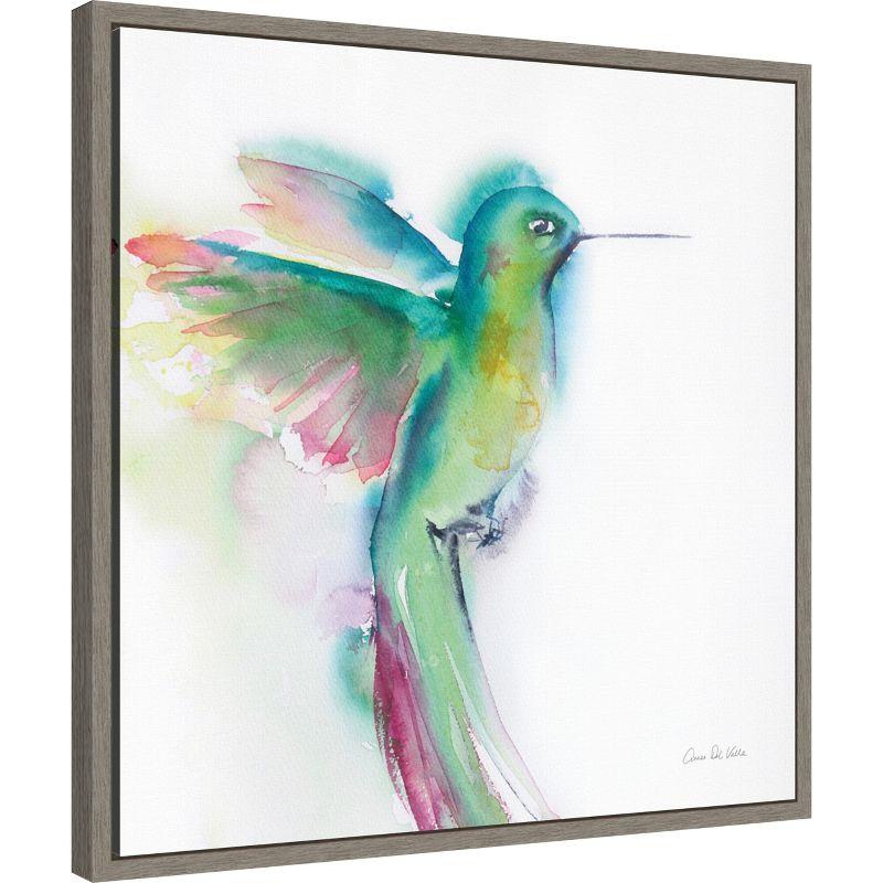 Amanti Art Hummingbirds II by Aimee Del Valle Canvas Wall Art Print Framed 22 x 22-in.