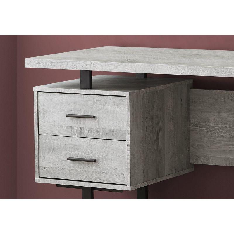 Monarch Specialties Computer Desk, Home Office, Laptop, Left, Right Set-Up, Storage Drawers, 60"L, Metal, Laminate