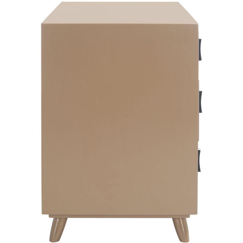 Blaize 3 Drawer Chest - CHS6601 - Taupe/Black - Safavieh