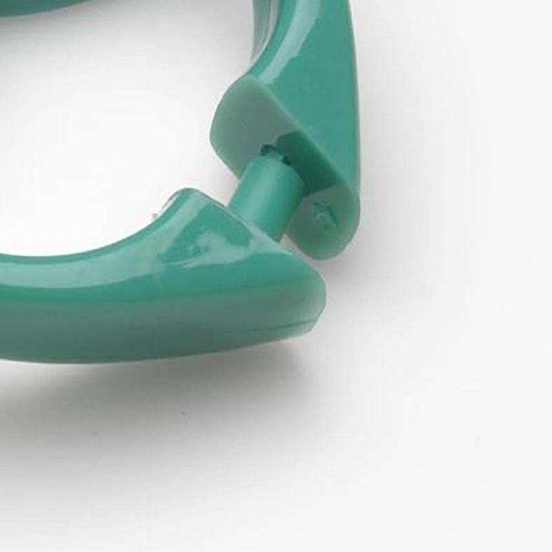 Carnation Home Snap Plastic Shower Curtain Hooks in Jade