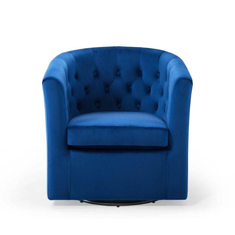 Prospect Tufted Performance Velvet Swivel Armchair Navy - Modway