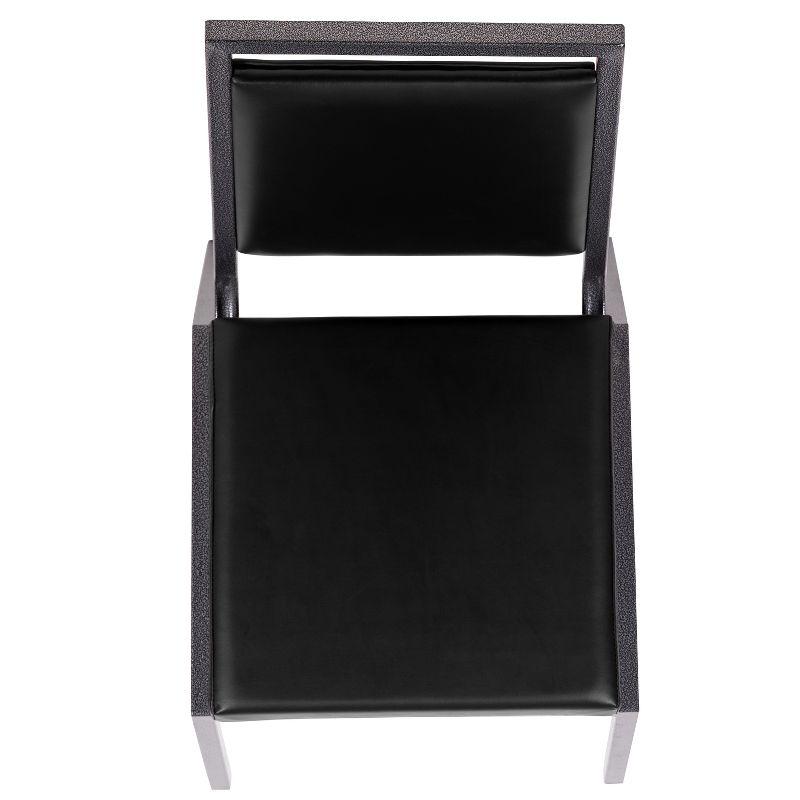 Black Vinyl and Metal Stacking Banquet Chair