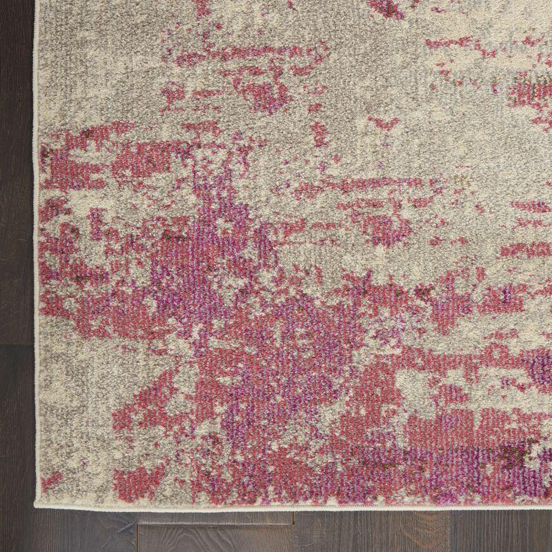 Celestial CES02 Area Rug Colorful Contemporary Abstract By Nourison Ivory/Pink 3' x 5'
