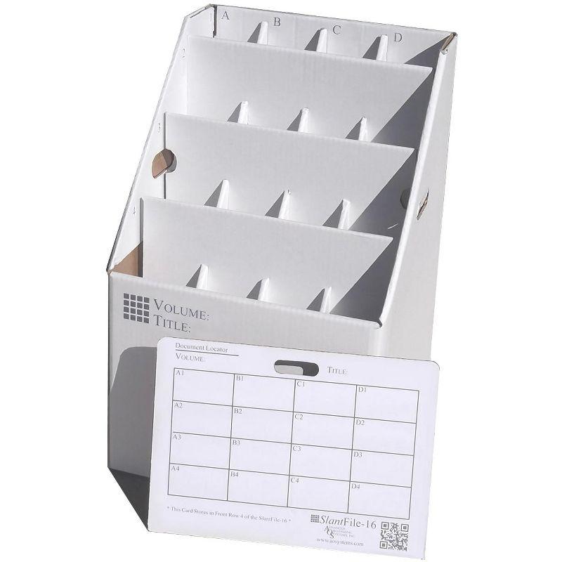 White Corrugated Cardboard Upright Rolled File Storage with 16 Slots