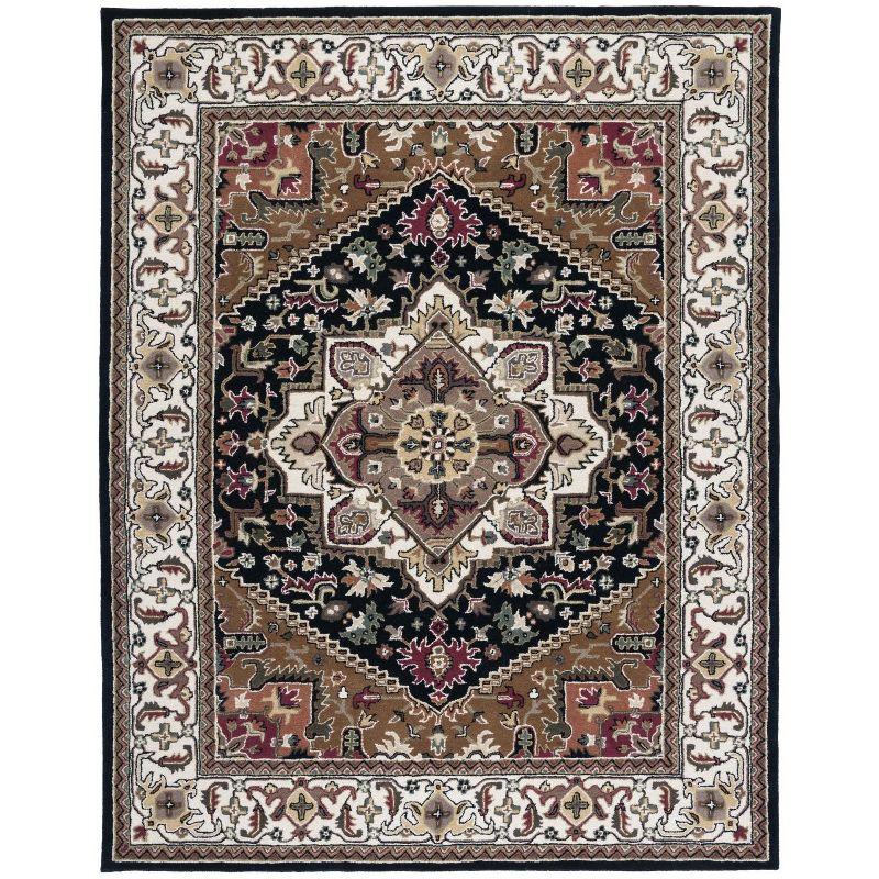 Heritage HG625 Handmade Area Rug - 9'x12' - Navy/Brown - Safavieh