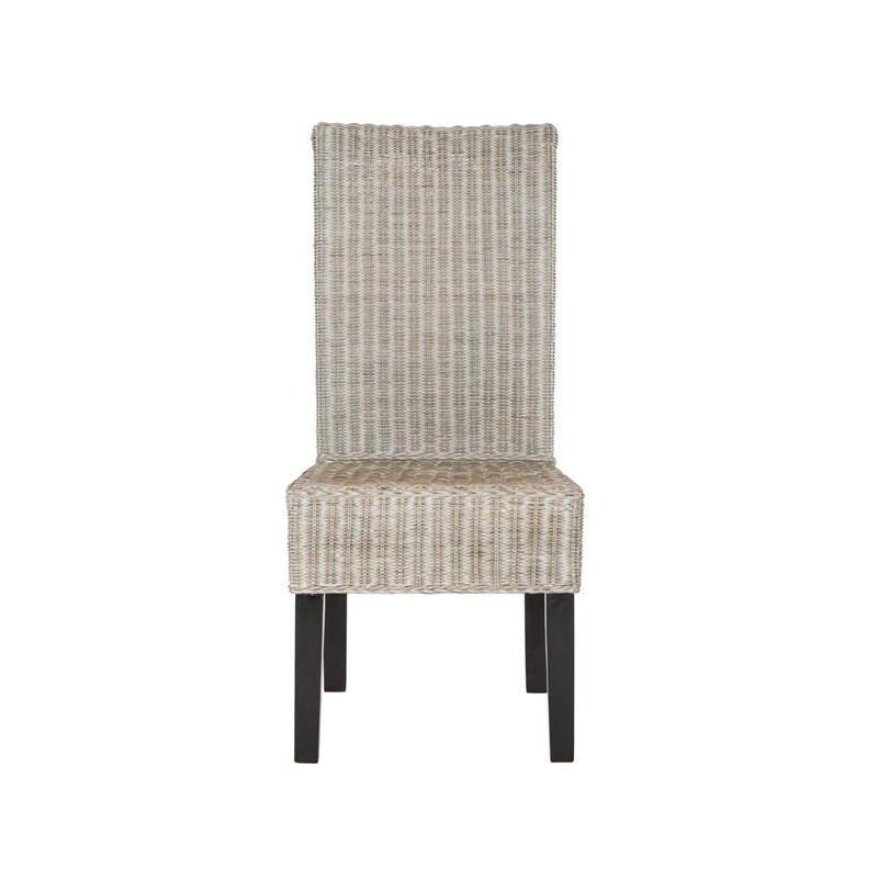 Arjun 18" H Wicker Dining Chair (Set of 2) - SEA8013 - Antique/Grey - Safavieh