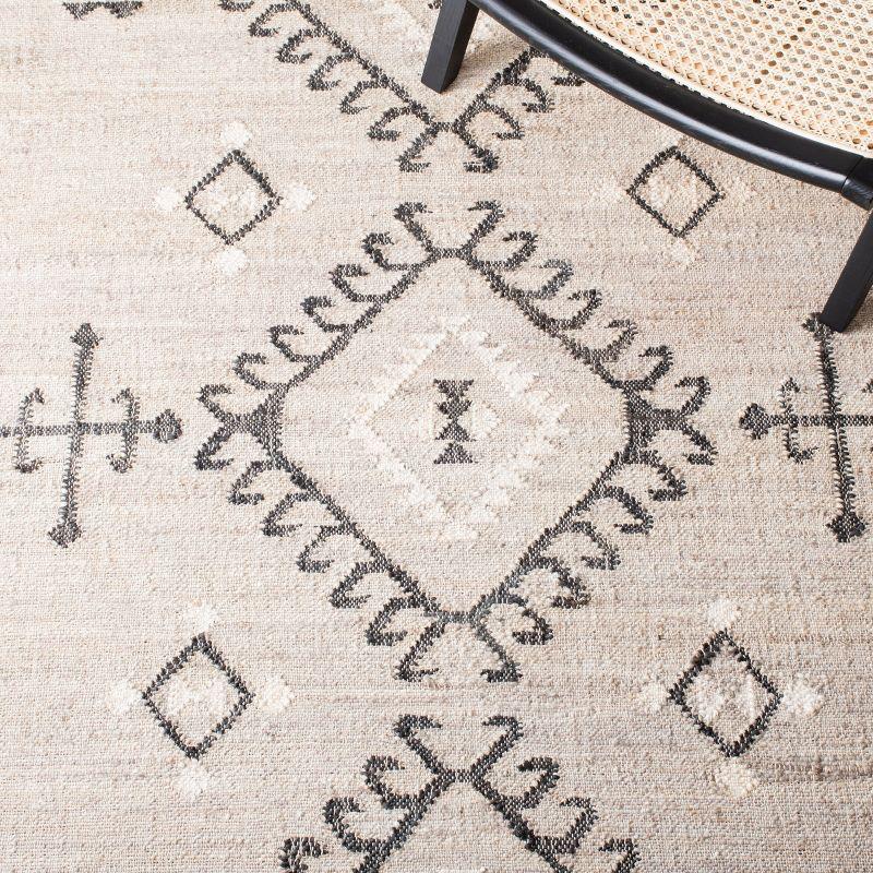 Kilim KLM762 Flat Weave Area Rug - Grey/Black - 7'x7' - Safavieh
