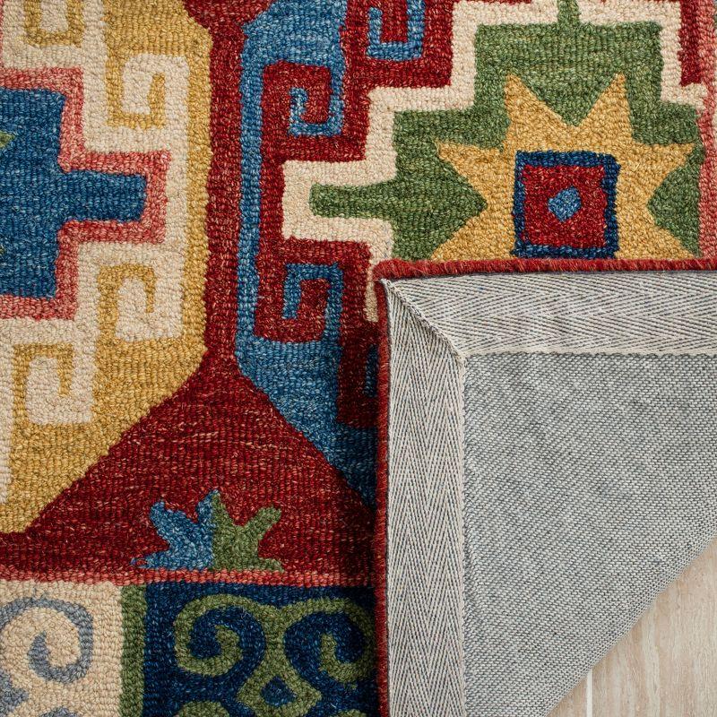 Aspen APN802 Hand Tufted Indoor Accent Rug - Red/Blue - 2'3"x5' - Safavieh