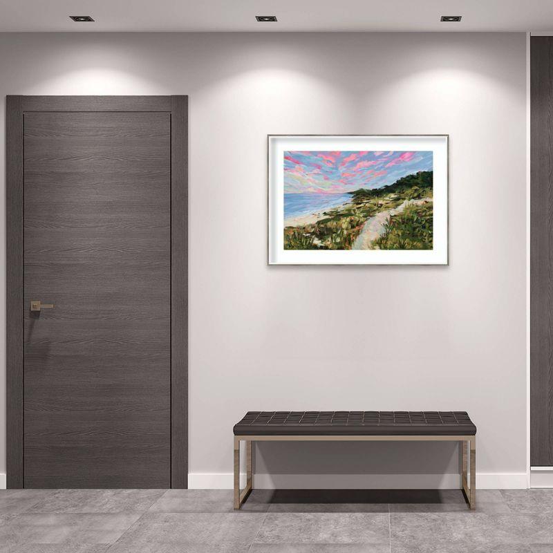 41" x 30" Traverse City by Emily Kenney Wood Framed Wall Art Print - Amanti Art: Matted, Acrylic Glass, Coastal Landscape