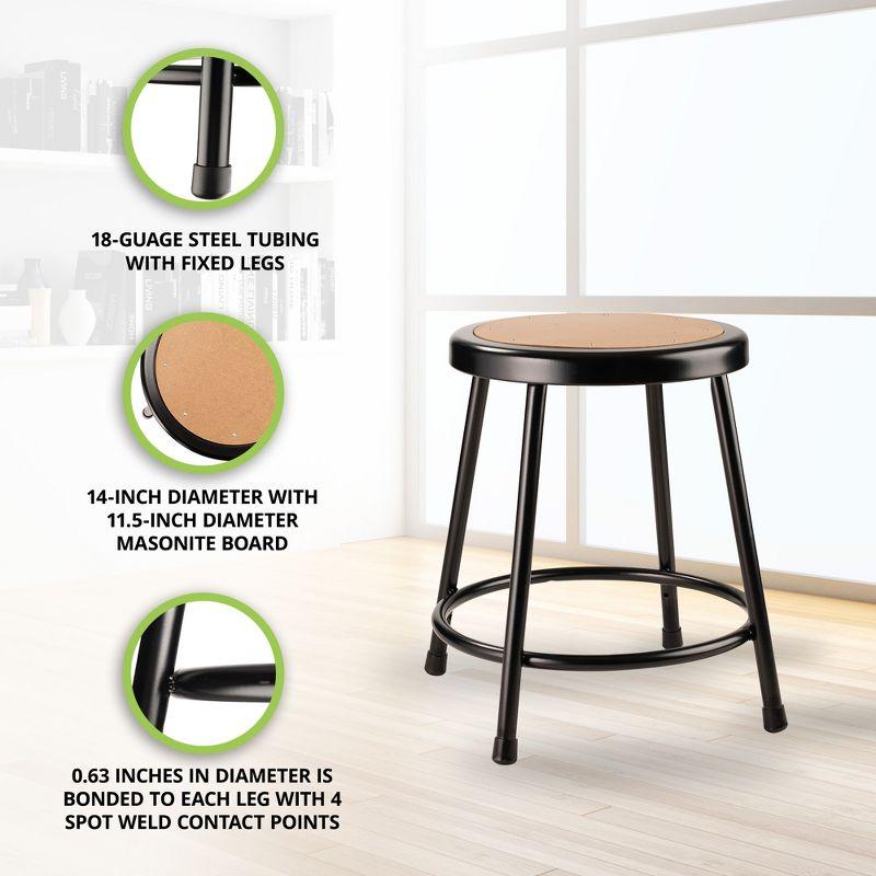 6200 Series Ergonomic Industrial Stool with Footring