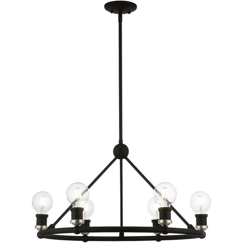 Livex Lighting Lansdale 6 - Light Chandelier in  Black/Brushed Nickel