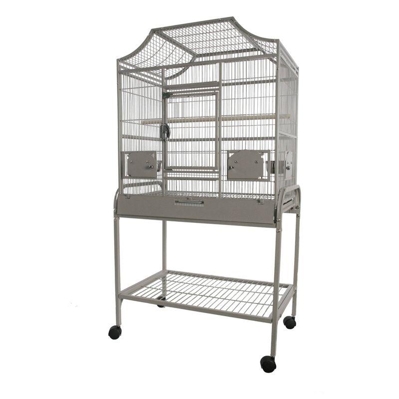 A&E Cage Company Elegant Style Flight Cage Bird Cage - Gray S