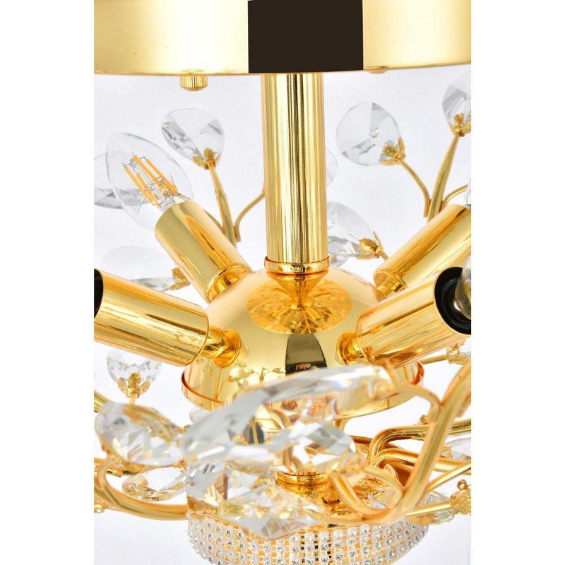 Elegant Lighting Orchid 4 light Dark Bronze Flush Mount Clear Royal Cut Crystal