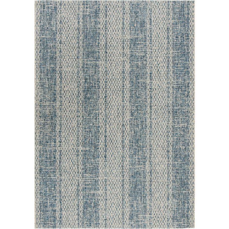 Courtyard CY8736 Power Loomed Indoor and Outdoor Accent Rug - Light Grey/Blue - 2'7"x5' - Safavieh